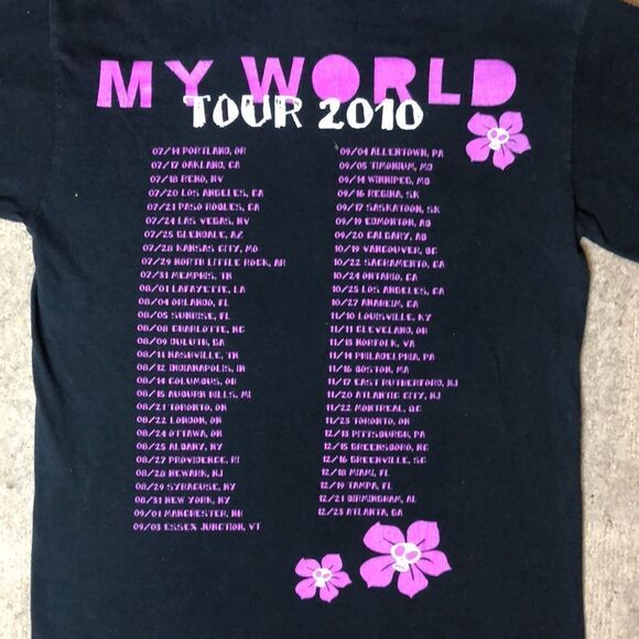 Vintage 2010 Justin Bieber World Tour Concert Tee | 2-Sides | Small - Picture 7 of 8